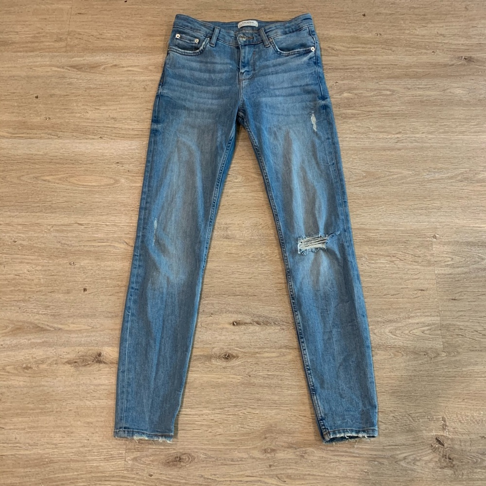 Zara Premium Denim Collection Distressed Jeans